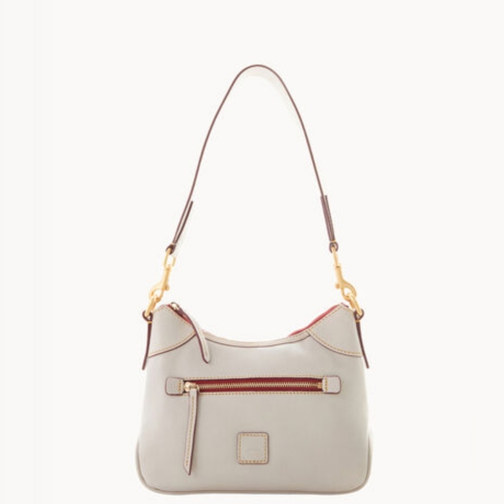Dooney & Bourke Ecru and Red Shoulder Bag